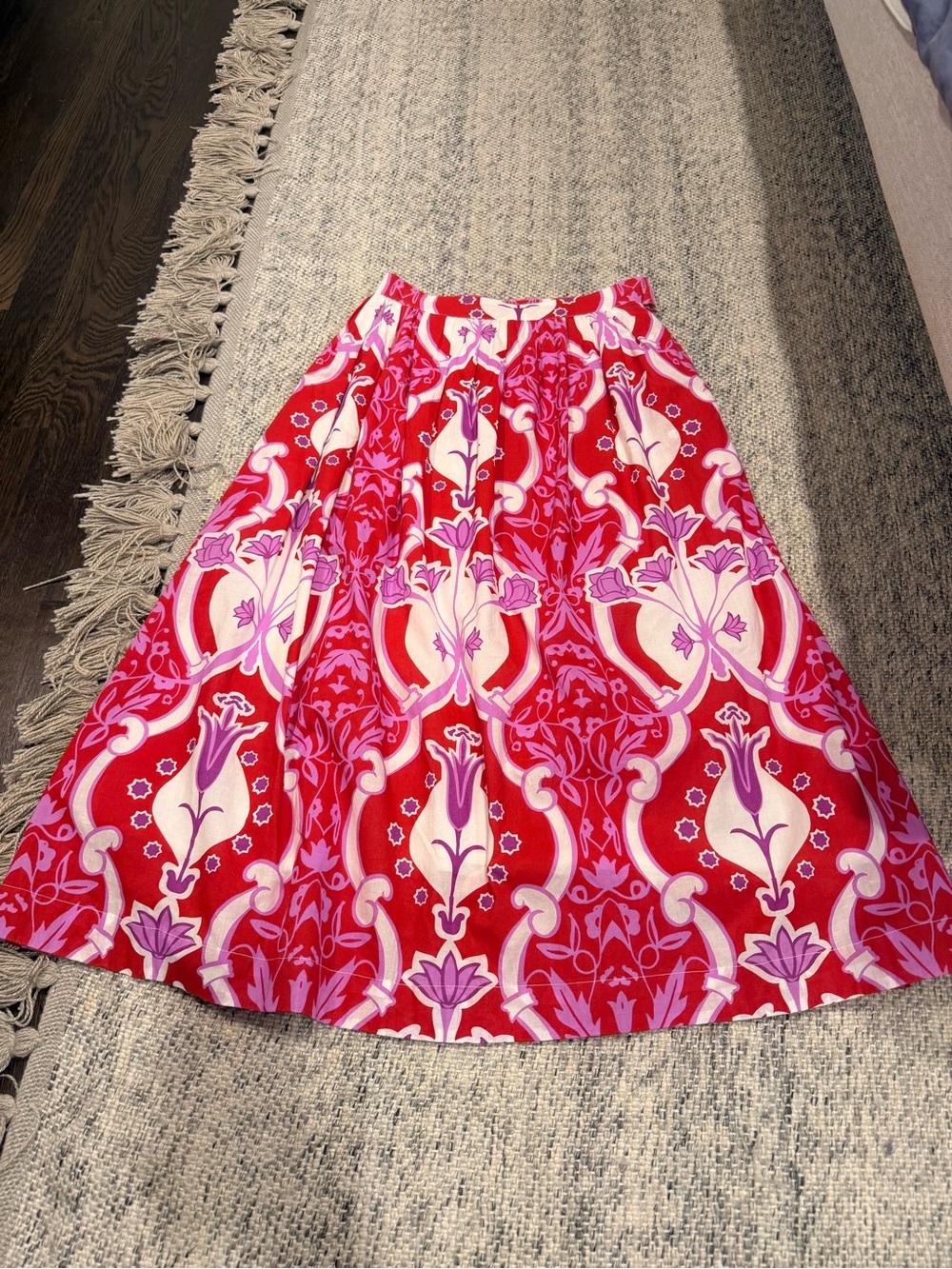 Beyond by Vera Red & Pink Floral Skirt